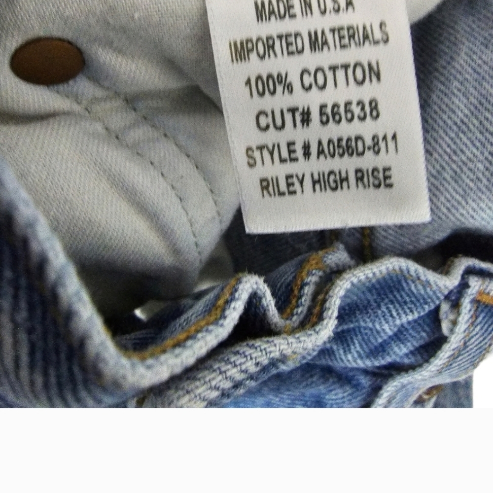Agolde Riley High Rise Jean Light Wash Button Fly Size 30 - Picture 6 of 7